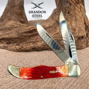 Case XX 31960 2023 Folding Hunter 2-Blade Carbon Steel Bone Handle wSheath NIB