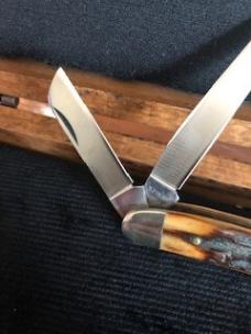 Case 5318 HP SSP 10-Dot Stag Pocket Knife from Collector's Set 75th Anniversary 1905-1980 