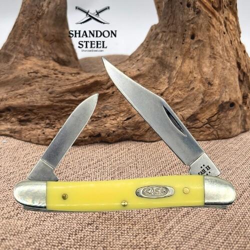 CASE XX KNIFE - YELLOW SYNTHETIC PEN KNIFE #109 - 3.25" Closed - CARBON STEEL -6 CASE XX KNIFE - YELLOW SYNTHETIC PEN KNIFE #109 - 3.25" Closed - CARBON STEEL -6