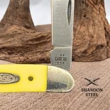 CASE XX KNIFE - YELLOW SYNTHETIC PEN KNIFE #109 - 3.25" Closed - CARBON STEEL -6