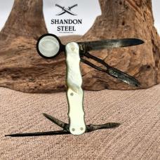 Vintage JA Henckels Pearl Handle Multi Function Folding Pocket Knife Germany -67