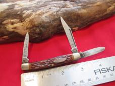 VTG CAMILLUS NEW YORK USA 3 Blade Small Serpentine Stockman Knife 