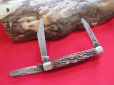VTG CAMILLUS NEW YORK USA 3 Blade Small Serpentine Stockman Knife 