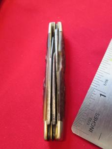 VTG CAMILLUS NEW YORK USA 3 Blade Small Serpentine Stockman Knife 