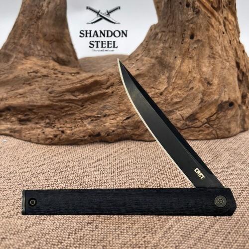 CRKT 7097K CEO Flipper Folding Knife Black Plain Edge Blade With Liner Lock (65) CRKT 7097K CEO Flipper Folding Knife Black Plain Edge Blade With Liner Lock (65)