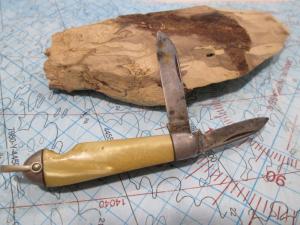 VTG HAMMER BRAND USA Small Tiny Easy Open EO Knife wbail