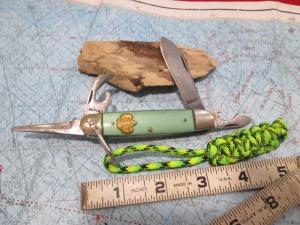 VTG KUTMASTER USA Girl Scouts Camp Utility Knife w bonus handmade paracord keyring 