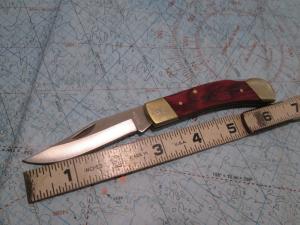 Modern SCHRADE UNCLE HENRY Lockback Knife Red Wood LB5
