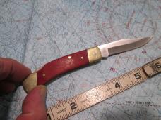 Modern SCHRADE UNCLE HENRY Lockback Knife Red Wood LB5