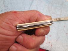 Modern ZIPPO USA Small Tiny Pocket Knife Scrimshaw Dog 
