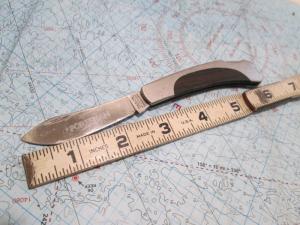 VTG VALOR Sportsman Lockback Knife Wood Insert Handles 4000336 Japan