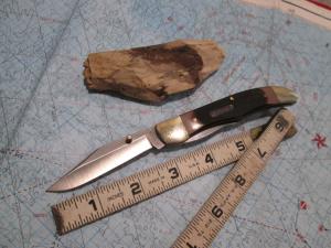 Modern SCHRADE OLD TIMER 223OT One Hand Open Thumbstud Linerlock Knife w Pocket Clip