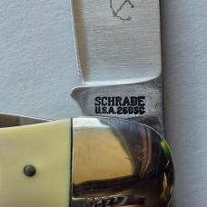Vintage 1976 Schrade USA 260SC Scrimshaw American Eagle Folding Hunter Knife CIB