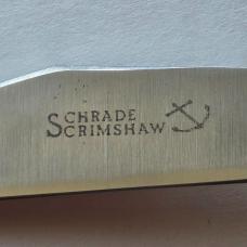 Vintage 1976 Schrade USA 260SC Scrimshaw American Eagle Folding Hunter Knife CIB