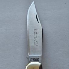 Vintage 1976 Schrade USA 260SC Scrimshaw American Eagle Folding Hunter Knife CIB