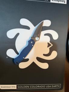 Spyderco Paramilitary 2 Compression Lock Knife Cobalt Blue G-10 (3.45" Satin)