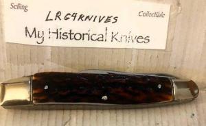 UNUSUAL SHEFFIELD TRAPPER RED STAG HANDLES
