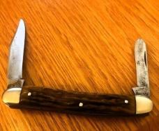 UNUSUAL SHEFFIELD TRAPPER RED STAG HANDLES