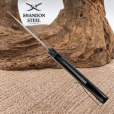 CIVIVI Ortis Flipper & Thumb Hole Knife Carbon Fiber Handle Damascus Blade (N2)