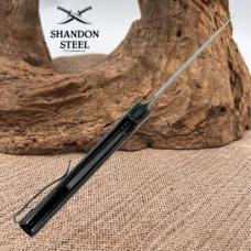 CIVIVI Ortis Flipper & Thumb Hole Knife Carbon Fiber Handle Damascus Blade (N2)