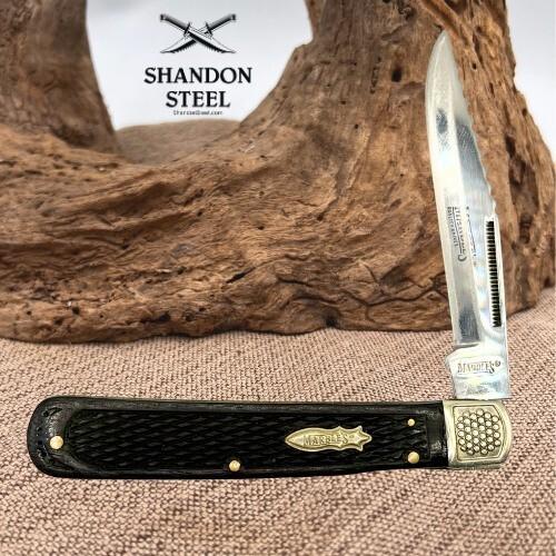 Marble's Quality Knives MR228 Lockback Folding Pocket Knife Checkered Handle(45)