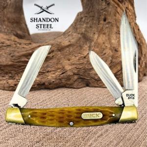 Buck 371 Stockman 2016 Traditional Folding Pocket Knife 3 Blade Jigged Bone (61)