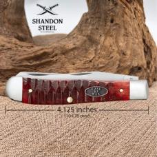 Case XX Knives USA Trapper Gator Jig Old Red Bone 51540 Stainless Pocket Knife