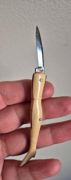 3" Vintage Argyle Cutlery Lady Leg knife, Nice French Ivory Scales