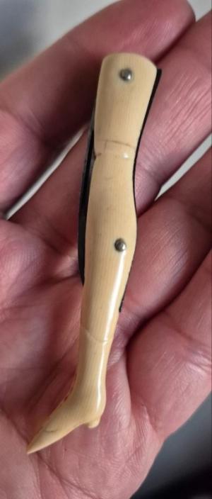 3quot Vintage Argyle Cutlery Lady Leg knife Nice French Ivory Scales