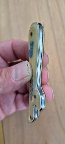 3 3/8" Lipic USA Lady Leg knife, Nice Celluloid Scales