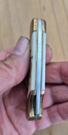 3" Bear Hunter Lockback Pocket Knife, Solingen, Bone Handles