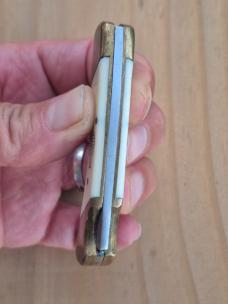 3" Bear Hunter Lockback Pocket Knife, Solingen, Bone Handles