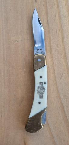 3" Bear Hunter Lockback Pocket Knife, Solingen, Bone Handles
