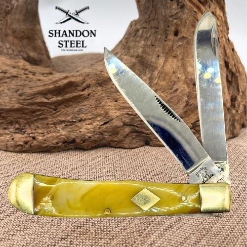 Raging Bull Double Trouble 2 Blade Trapper Slipjoint Folding Pocket Knife (62) Raging Bull Double Trouble 2 Blade Trapper Slipjoint Folding Pocket Knife (62)