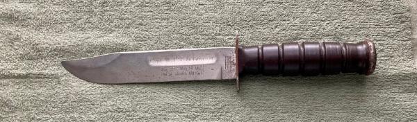 Camillus Commercial Mark 2 Knife USMC Presentation Etched Blade