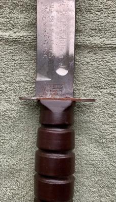 Camillus Commercial Mark 2 Knife USMC Presentation Etched Blade