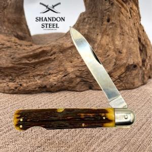 Stag Handle Lock Back Folding Traditional Single Blade Pocket Knife 69