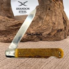 Stag Handle Lock Back Folding Traditional Single Blade Pocket Knife (69)