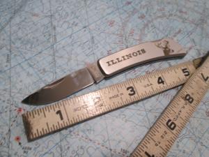 KERSHAW 5200 RAINIER Deer Scrimshaw ILLINOIS Lockback Knife 