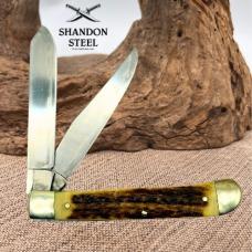 COLT CT0109 GENUINE STAG 2 Blade Trapper Traditional Folding Pocket Knife (102)