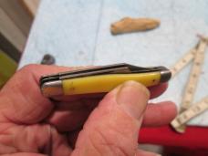 VTG ACCO Atlanta 2 Blade Pen Jack Knife Yellow