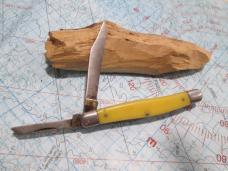 VTG ACCO Atlanta 2 Blade Pen Jack Knife Yellow