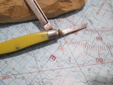 VTG ACCO Atlanta 2 Blade Pen Jack Knife Yellow