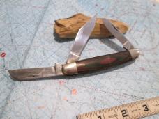 FROST CUTLERY The Wrangler 3 Blade Stockman Wood Scales