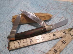 FROST CUTLERY The Wrangler 3 Blade Stockman Wood Scales