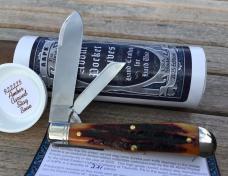Great Eastern Cutlery 922225 Eureka Jack Carved Amber Stag Beautiful!