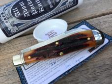 Great Eastern Cutlery 922225 Eureka Jack Carved Amber Stag Beautiful!