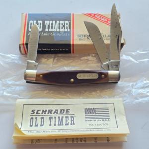 Vintage Schrade USA 34OT Middleman Old Timer Stockman Pocket Knife w Box Papers