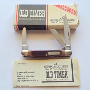 Vintage Schrade USA 108OT Junior Old Timer Stockman Pocket Knife MIB Box Papers