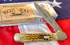 1 of 100! 1999 Case xx Copperlock (Mdl# 61749L SS) w/ Great Green Bone Handles +Abalone Shield -NOS